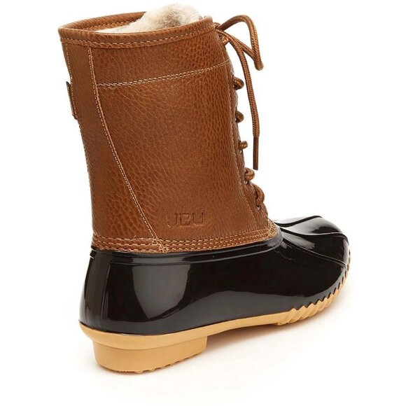 JBU by Jambu Maplewood Brown Waterproof Faux Leather Lace-Up Rain Winter Boots - Picture 2 of 8
